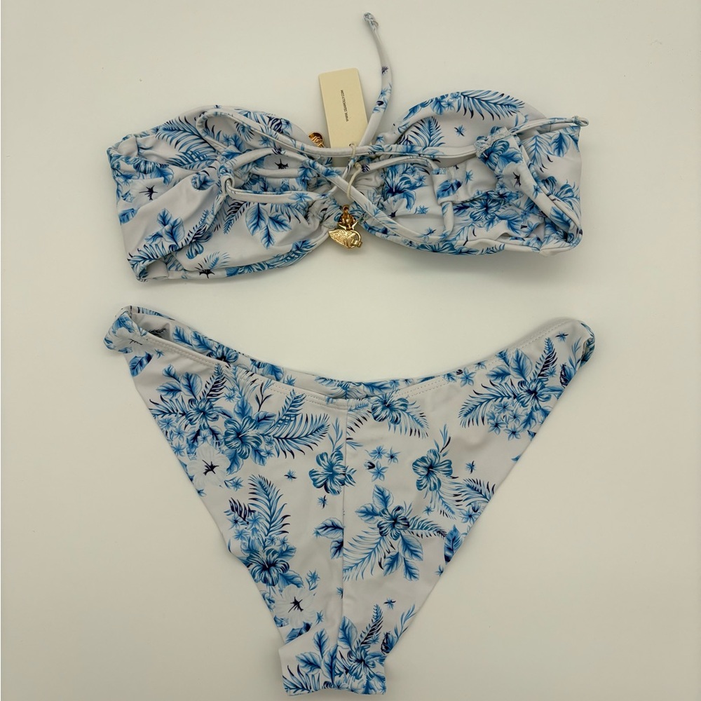 Tropical Blue Floral Bikini Set - Picture 9 of 9